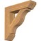 Ekena Millwork Funston Slat Rough Sawn Bracket w/ Offset Brace, Western Red Cedar, 6"W x 22"D x 22"H BKT0604X22X22FST06RWR - alternate 1